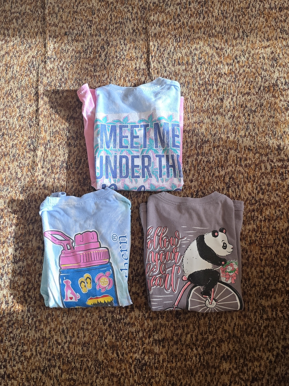 Kids Pink and Blue Graphic Pajama Tops - Panda & Water Bottle Designs
